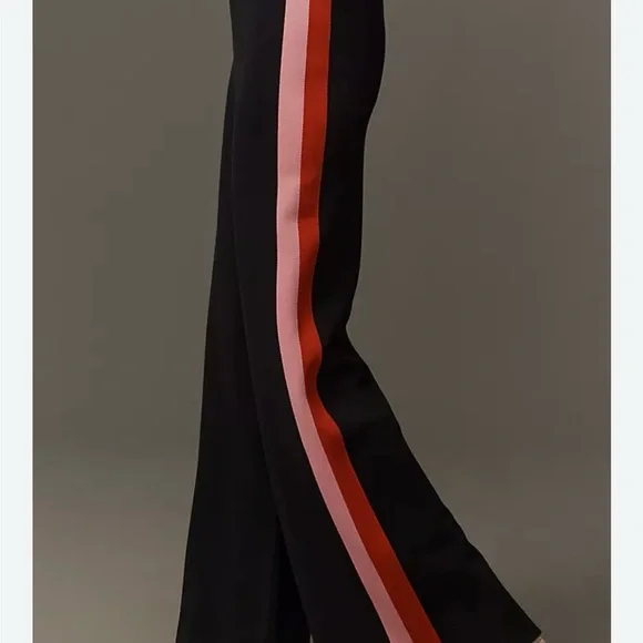 Maeve Black Joggers with Red and Pink Stripes - Picture 1 of 6